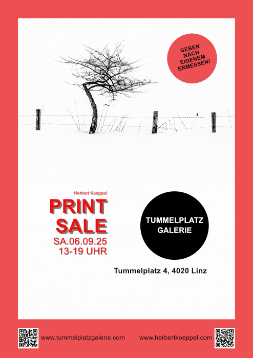 print sale / 6.9.2025 / Tummelplatz Galerie 13 - 19 Uhr & 24h Online