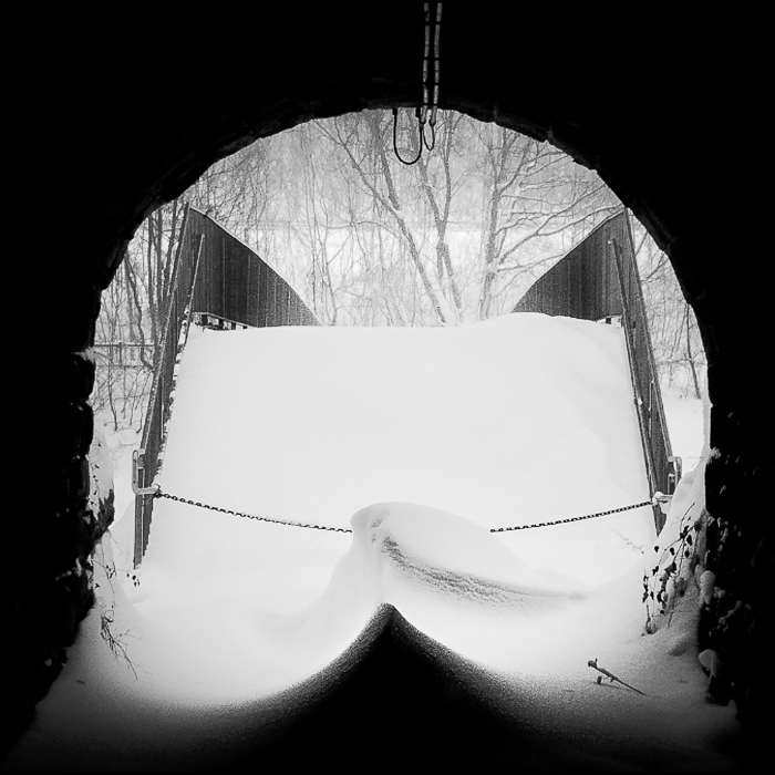 Winterlicher Blick aus dem Tunnel in Richtung Nikolai-Steg<br>2005 © Herbert Koeppel - Kat. No. D800