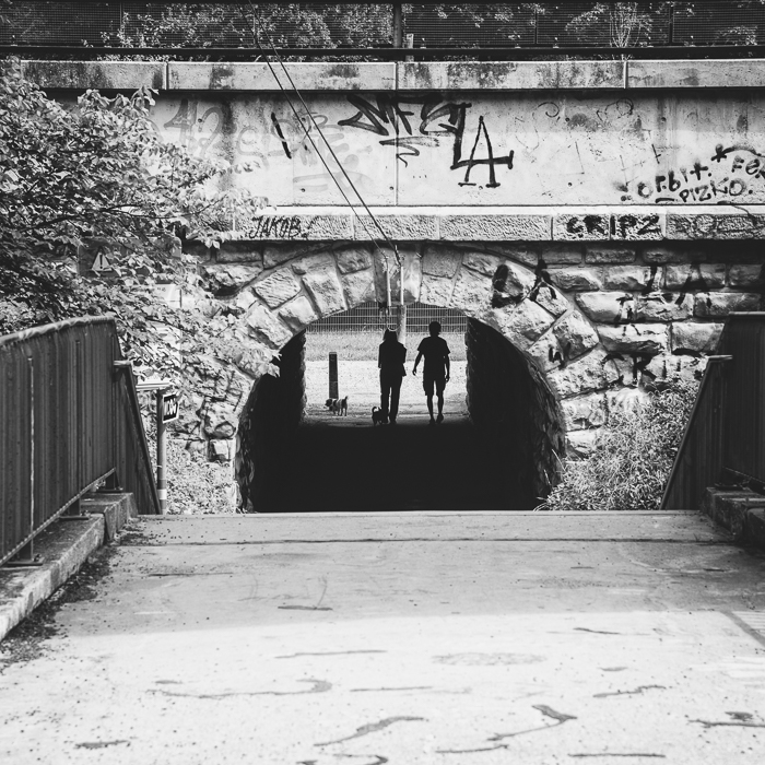 Am Nikolai-Steg kurz vor dem Stiegenabgang zum Tunnel<br>2023 © Herbert Koeppel - Kat. No. D20230920.103