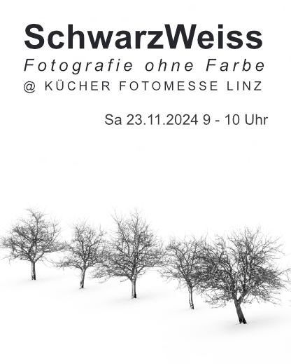 SchwarzWeiss - Fotografie ohne Farbe @ Foto Kücher Linz - 23. November 2024 9 - 10 Uhr